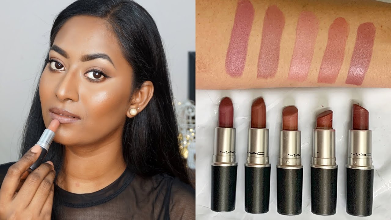 My Top 5 Mac Cosmetics Nude Lipsticks For Dusky Brown Deep Indian Skin Tones 💄 Youtube