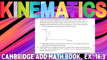 Kinematics, Cambridge IGCSE and O Level Book, Exercise 16.3, Question 6