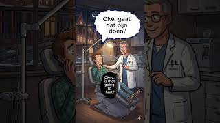 At the Dentist in Belgium! 🇧🇪 (Learn Dutch / Vlaams) | Bij de tandarts #Shorts