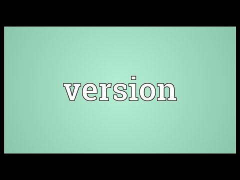 Version Meaning