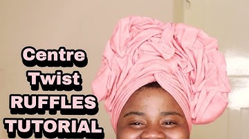How to tie trending center TWIST RUFFLES Gele / Gele Tutorial on yourself with explanation