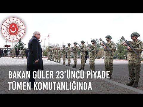 Bakan Güler, 23’üncü Piyade Tümen Komutanlığında Operasyonlara İlişkin Bilgi Alarak Talimatlar Verdi