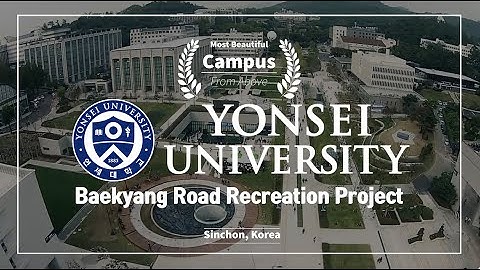 [Korea] Yonsei University Campus, Baekyang Road Recreation Project Grand Opening l Drone