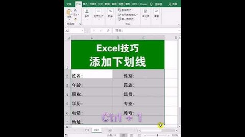 阿伟Excel教学 Excel快速添加下划线 #excel #excel技巧 #Excel教学