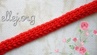 Шнур крючком из соединенных столбиков. Linked Double Crochet Stitch (LDC). Шнур крючком из соединенных столбиков. Linked Double Crochet Stitch (LDC).