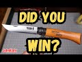 Opinel #8 Carbon Knife Winner Announced at YouTube channel JohnKlahr