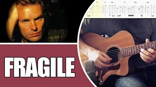 Fragile - Sting | Solo cover with tabs #12 chords