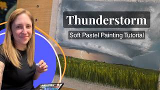 How to Paint a Supercell Thunderstorm in Soft Pastels | Step-by-Step Tutorial screenshot 4
