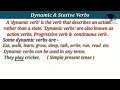 Dynamic &  Stative Verbs || Basic English Grammar