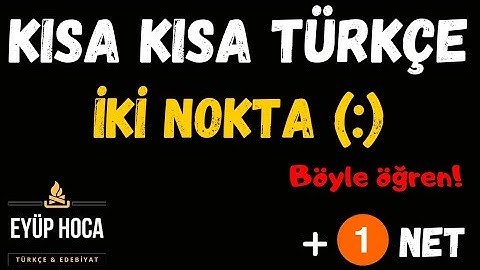 İki Nokta Nerelerde Kullanılır