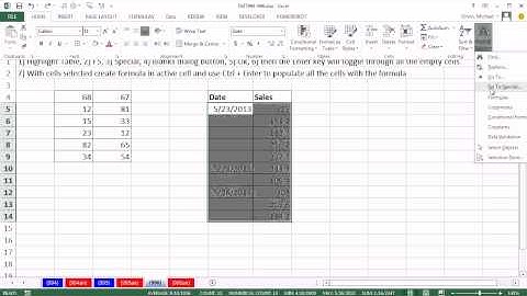 Excel Magic Trick 996 Highlight All Empty Cells Go To Special Blanks, And A Few Other Tricks