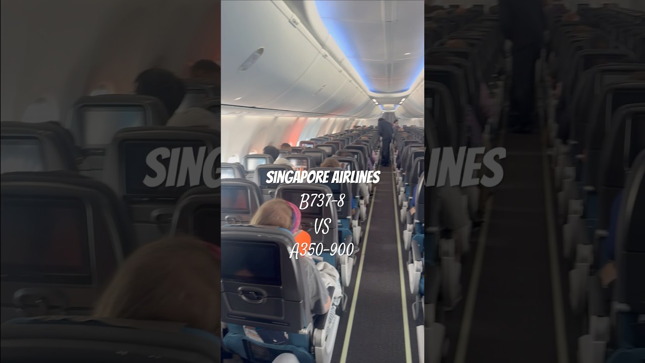 Singapore Airlines Economy B737-8 vs A350-900 - Seat configuration