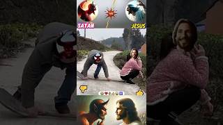 Jesus vs Satan: Thank you for watching the video, God will bless you all your life👍#jesus #shorts