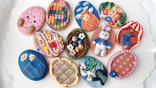 🐣12 EASTER EGG COOKIES~Satisfying Cookie Decorating with Royal Icing~Sugar Cookies #jellycat