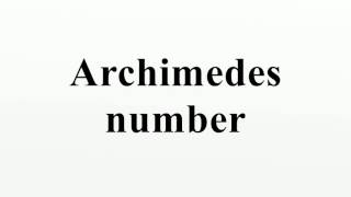 Archimedes number