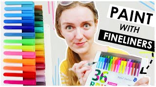 You Can PAINT with FINELINERS ? - Staedtler Triplus fineliner