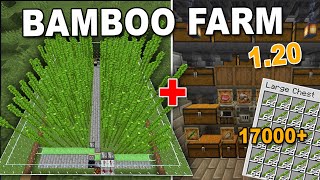 Minecraft bamboo farm + Furnace Room | 17000+ Per Hr | Flying machine | 1.19\/1.20 | Automatic