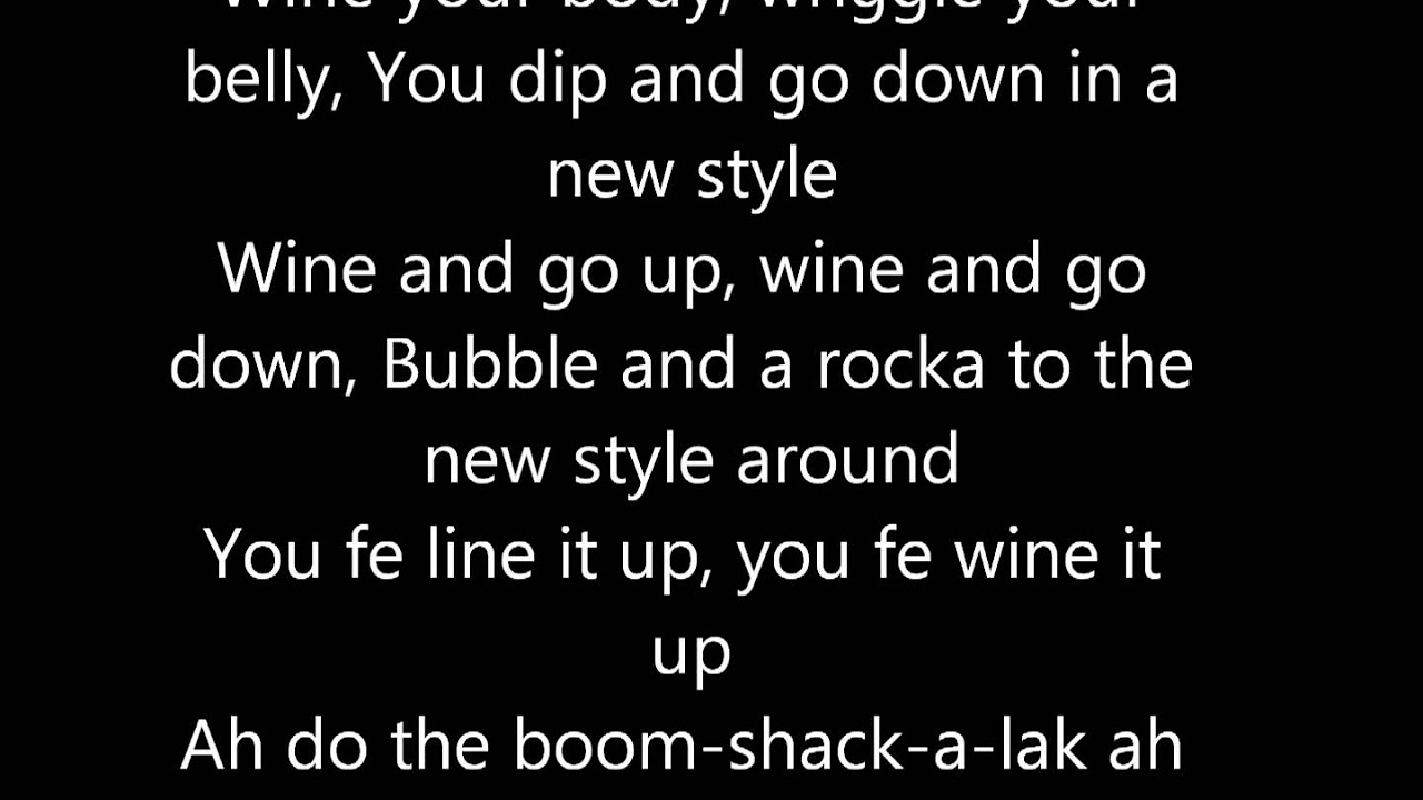 Boom Shack A Lak with lyrics