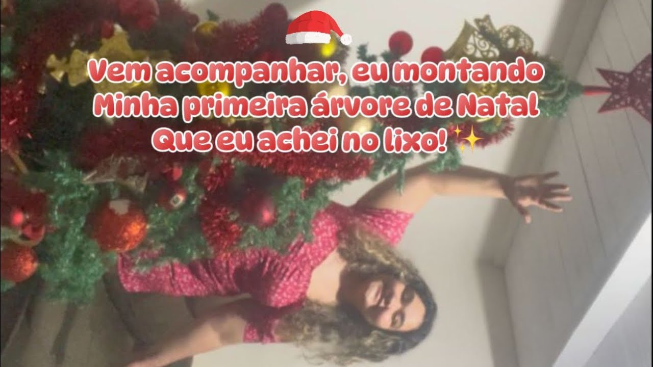 Minha primeira árvore de Natal eu achei no lixo, vem acompanhar comigo esse processo ✨✨✨