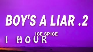 [ 1 HOUR ] PinkPantheress, Ice Spice - Boy's a liar Pt 2 (Lyrics)