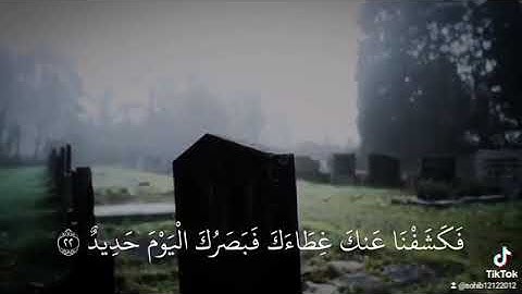 محمد صديق المنشاوي( سورة ق ٢٢) (لَّقَدْ كُنتَ فِي غَفْلَةٍ مِّنْ هَٰذَا فَكَشَفْنَا عَنكَ غِطَاءَكَ)