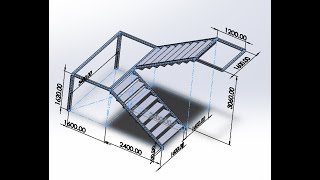 SOLIDWORKS. Piezas Soldadas. Escalera Metálica. Sesión # 1