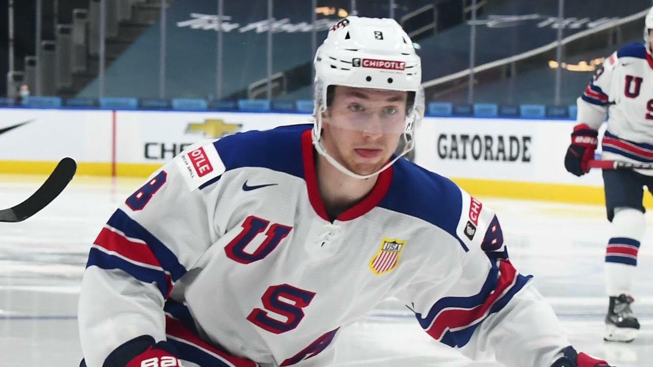 Jake Sanderson accepts Olympic invite, first teens on U.S. men's hockey  team in 30 years - NBC Sports