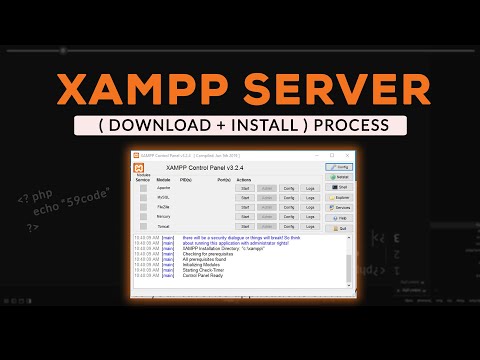 How to download XAMPP SERVER FREE || Run Simple php Programme || 59 code