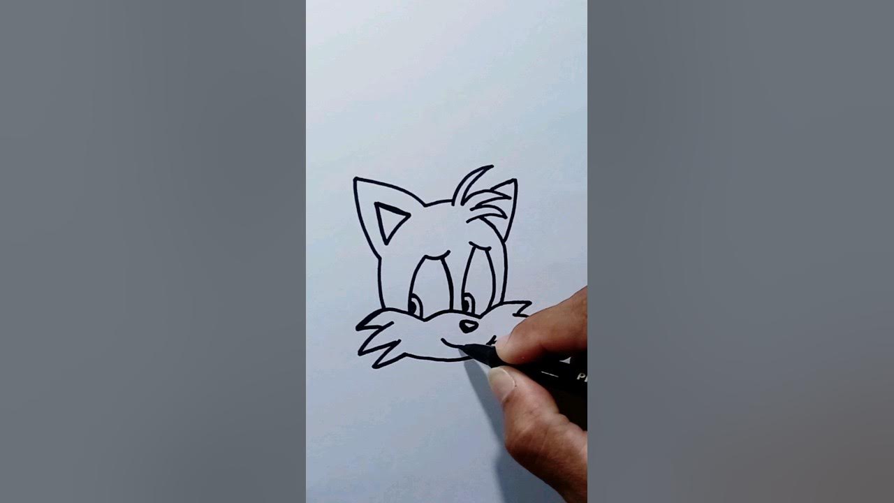 Como desenhar o TAILS (S0NIC) passo a passo, fácil e rápido 