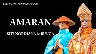 Siti Nordiana & Bunga - Amaran (LYRICS) 🎵