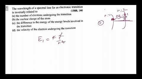 The wavelength of a spectral line for an electronic transition is inversely related to