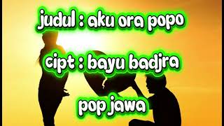 Eai Band  Aku Rapopo   Lyirik