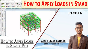 HOW TO APPLY LOADS IN STAAD PRO |STAAD Pro Hindi Tutorials for Beginners| part-14