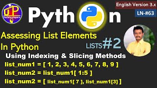 Accessing Elements of a List in Python | How to Access values from a List in Python #shortsfeed