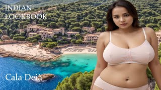 4K AI Art Indian Lookbook on the Shores of Cala Deià