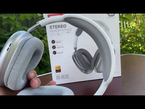 Накладні Бездротові Bluetooth-Навушники XO-BE25 Стерео Навушники з MP3 Плеєром білого кольору, видео 1