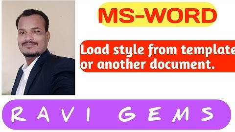 Load style from template or another document.