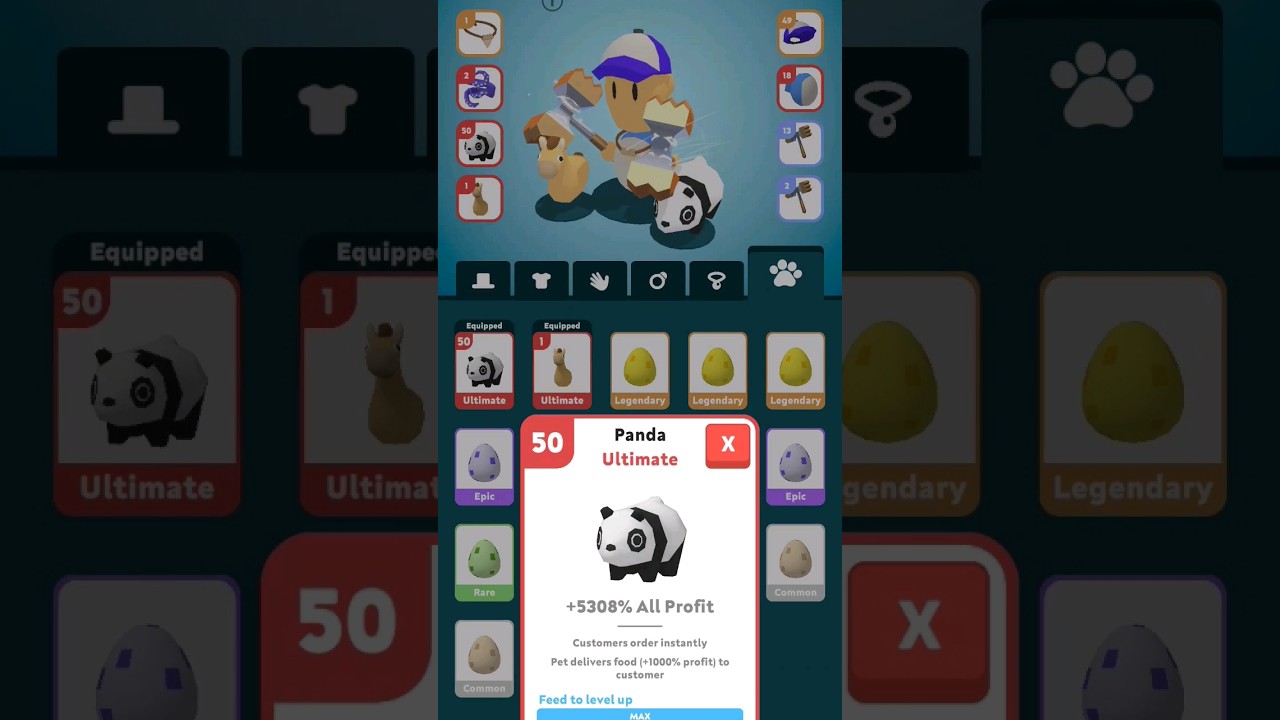 Let's upgrade ultimate pet to level-50 Eatventure #eatventure #games #gameexplorer #adventureworld