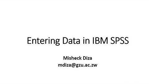 How to enter data in IBM SPSS v23 Part 1