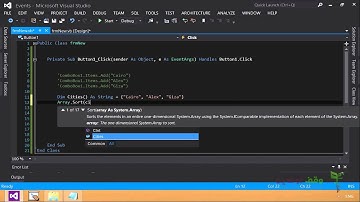 vb2012- 107- Combobox مثال على إضافة العناصر برمجيا