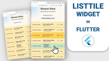 ListTile widget - Flutter tutorial with example app.