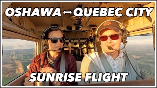 Flying Into The Sunrise Quebec City CYQB International Airport - Glens Hangar