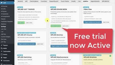 WPLMS Premium Addons Free Trials
