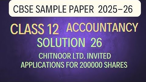 Solution 26(b) of cbse sample paper 2025-26 | Accountancy Class 12 @sethsaccountancytricks 