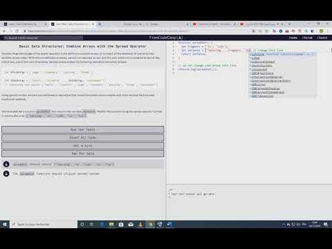 Basic Data Structures: Combine Arrays with the Spread Operator