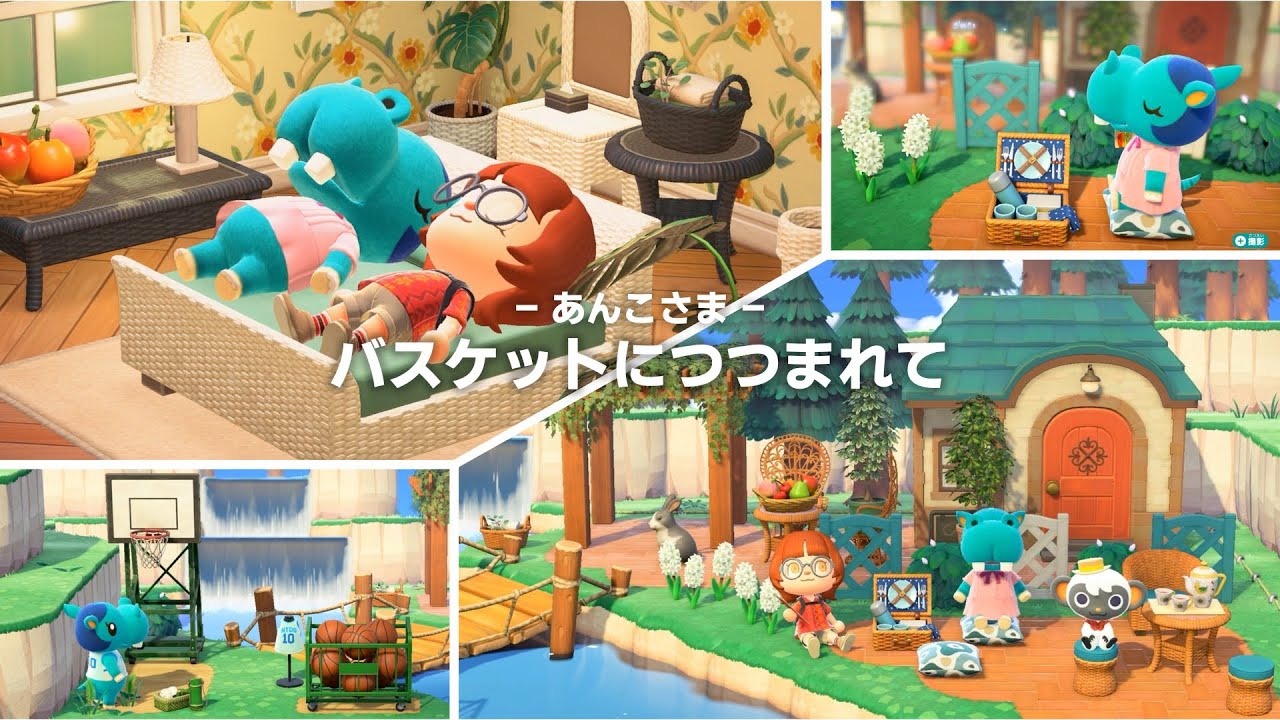 バスケットに包まれたあんこの別荘作り【あつまれどうぶつの森】#5