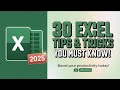 🔥 30 Essential Excel Tips and Tricks for 2025 to Boost Your Productivity