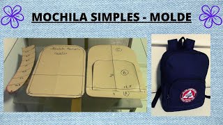 MOLDE - MOCHILA SIMPLES