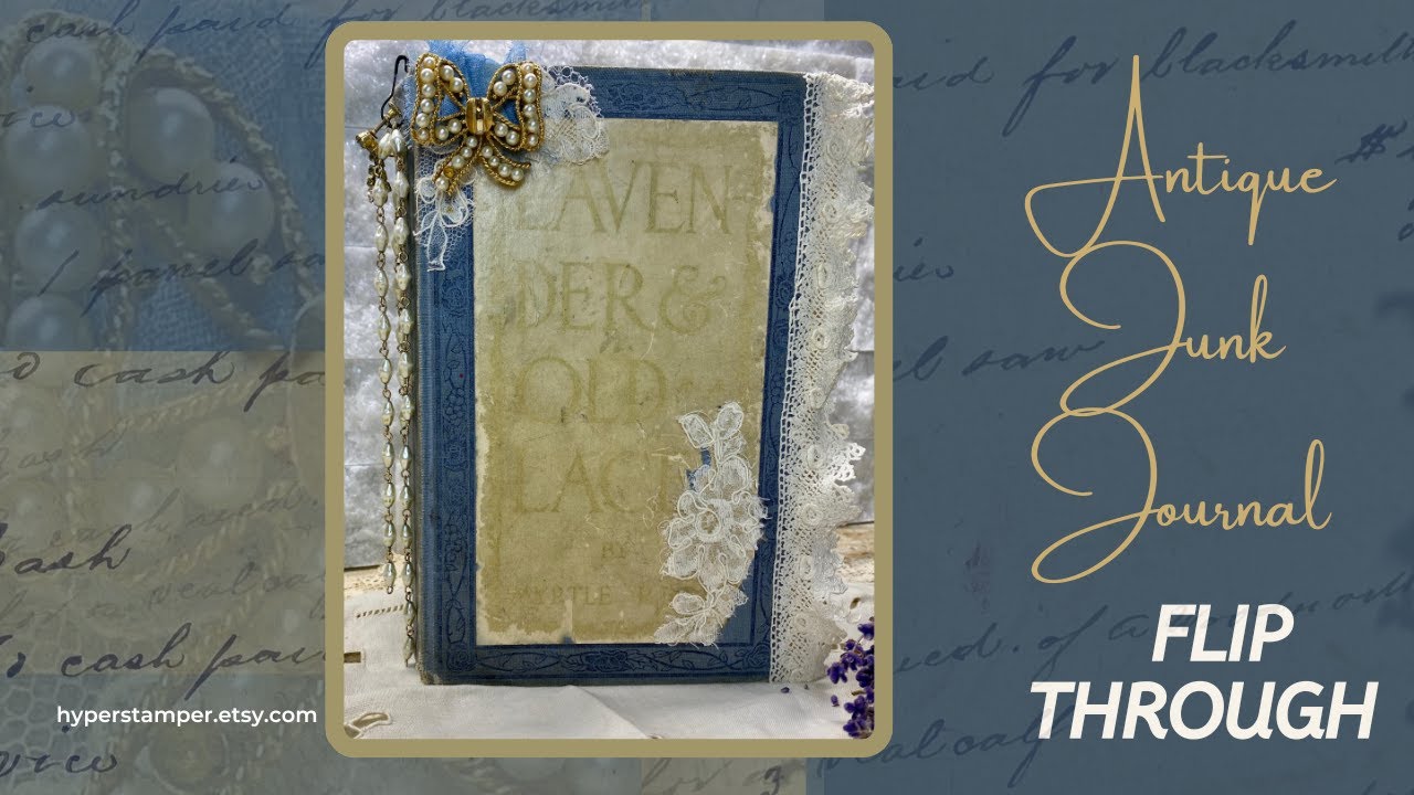 Handmade Junk Journal, Gold & Brown Lace, Sari Silk, Vintage