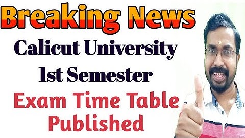 Calicut University Bcom/BBA 1st Semester Exam Time Table Published